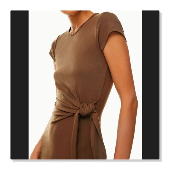 🦋ARITZIA🦋 NEW - Wilfred Fortune Jersey Midi Dress - [XXS, Brown] - Picture 2 of 15